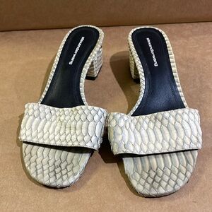 Alexanderwang sandals cream snake skin